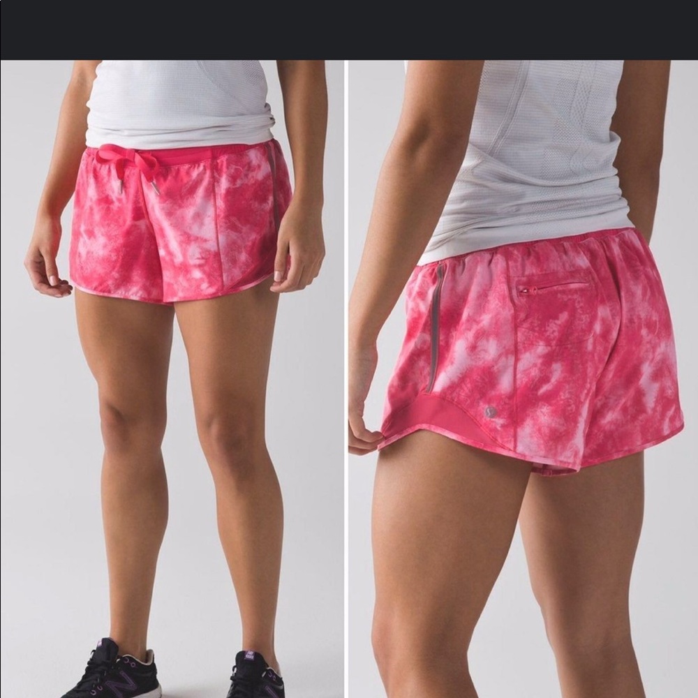 Pink tye dye hottie lululemon hotty hot shorts
